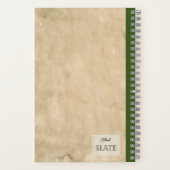 ヴィンテージ桃イラストレーションコンパーソナライズされたペンス ノートブック (裏面)