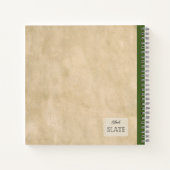 ヴィンテージ桃イラストレーションコンパーソナライズされたペンス ノートブック (裏面)