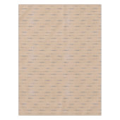 ヴィンテージ桃エレガントと銀ストライプの灰色 テーブルクロス (正面)