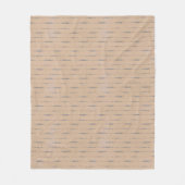 ヴィンテージ桃エレガントと銀ストライプの灰色 フリースブランケット (正面)