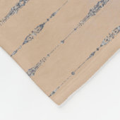 ヴィンテージ桃エレガントと銀ストライプの灰色 フリースブランケット (角)