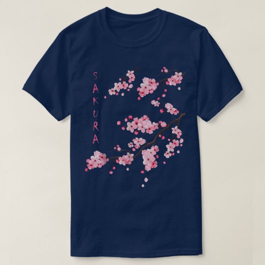 ヴィンテージ桜さくらんぼ日本の Tシャツ (デザイン正面)