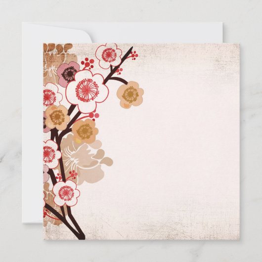 ヴィンテージ桜の招待状 招待状 (正面)