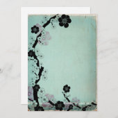 ヴィンテージ桜の花の招待状 招待状 (正面/裏面)