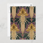 ヴィンテージ梅デザイン ポストカード (正面/裏面)