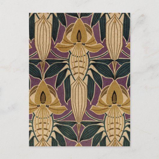 ヴィンテージ梅デザイン ポストカード (正面)