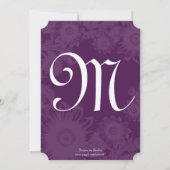 ヴィンテージ梅花結婚式招待状 招待状 (裏面)