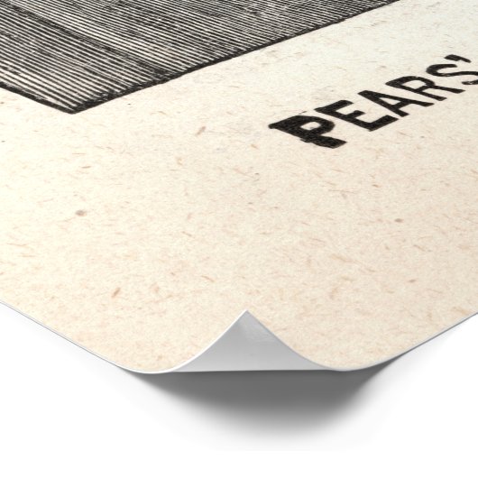 ヴィンテージ梨の石鹸の1888年からの広告 ポスター (角)