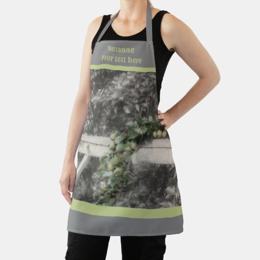 ヴィンテージ梨オンヒッチングポストパーソナライズされた エプロン (インサイチュ)