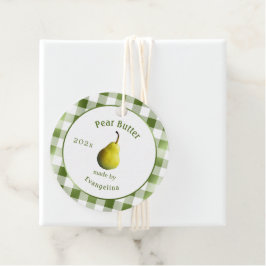 ヴィンテージ梨バターパーソナライズされた缶詰 フェイバータグ
