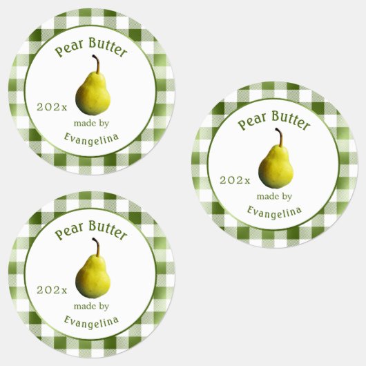 ヴィンテージ梨バターパーソナライズされた缶詰 ラベル (グループ)