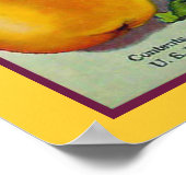 ヴィンテージ梨フルーツクレートラベルプリント ポスター (角)