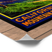 ヴィンテージ梨フルーツクレートラベル ポスター (角)