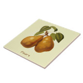 ヴィンテージ梨フルーツボタニカルアートセラミックタイル タイル (側面)