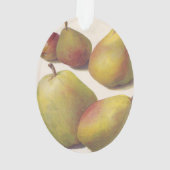 ヴィンテージ梨図解入りの、写真付きの5 オーナメント (裏面)