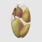 ヴィンテージ梨図解入りの、写真付きの5 オーナメント (正面)