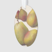 ヴィンテージ梨図解入りの、写真付きの5 オーナメント (正面)