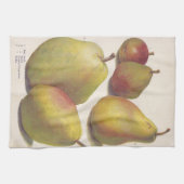 ヴィンテージ梨図解入りの、写真付きの5 キッチンタオル (横)