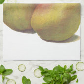 ヴィンテージ梨図解入りの、写真付きの5 キッチンタオル (折り畳み)