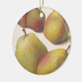 ヴィンテージ梨図解入りの、写真付きの5 セラミックオーナメント (左)