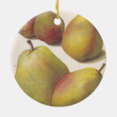 ヴィンテージ梨図解入りの、写真付きの5 セラミックオーナメント (裏面)