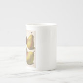 ヴィンテージ梨図解入りの、写真付きの5 ボーンチャイナマグカップ (正面)