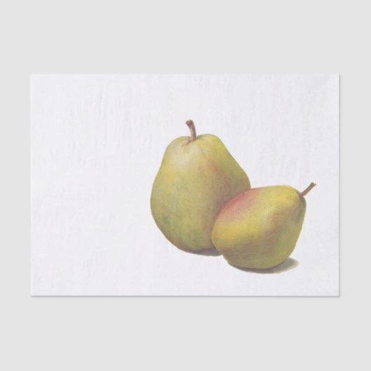 ヴィンテージ梨図解入りの、写真付きの5 薄葉紙 (正面)