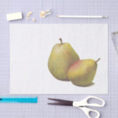 ヴィンテージ梨図解入りの、写真付きの5 薄葉紙 (クラフト)