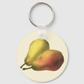 ヴィンテージ梨、オーガニック食品、熟した果実 キーホルダー (裏面)