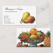 ヴィンテージ梨、オーガニック食品、熟した果実 名刺 (正面/裏面)