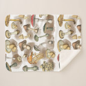 ヴィンテージ森林キノコ シェルパブランケット (正面(横))