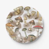 ヴィンテージ森林キノコ ペーパープレート (正面)
