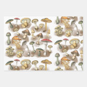 ヴィンテージ森林キノコ ラッピングペーパーシート (正面)