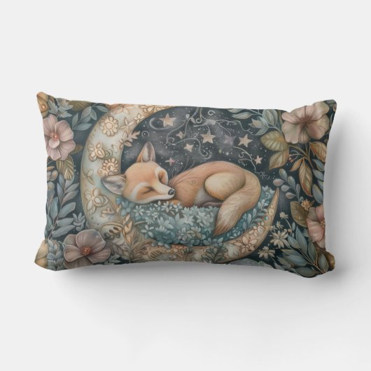 ヴィンテージ森林動物フローラウィリアム・モリス ランバークッション (裏面)