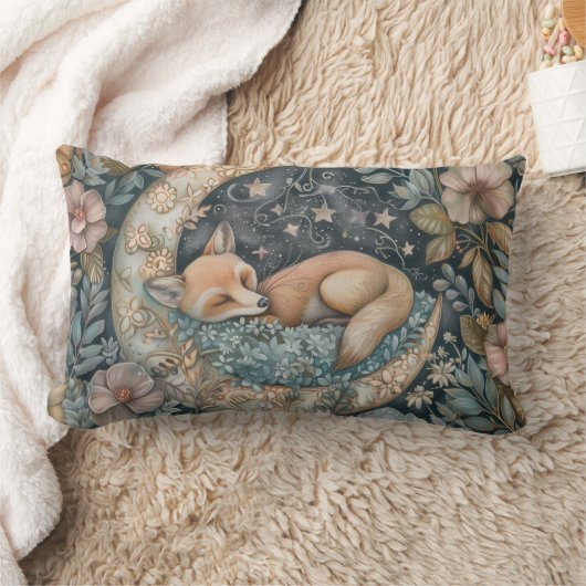 ヴィンテージ森林動物フローラウィリアム・モリス ランバークッション (ブランケット)