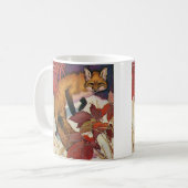 ヴィンテージ森林生物赤キツネ野生動物 コーヒーマグカップ (正面左)