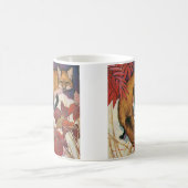 ヴィンテージ森林生物赤キツネ野生動物 コーヒーマグカップ (中央)