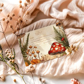 ヴィンテージ森結婚キノコ 出欠カード