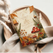 ヴィンテージ森結婚キノコ 招待状