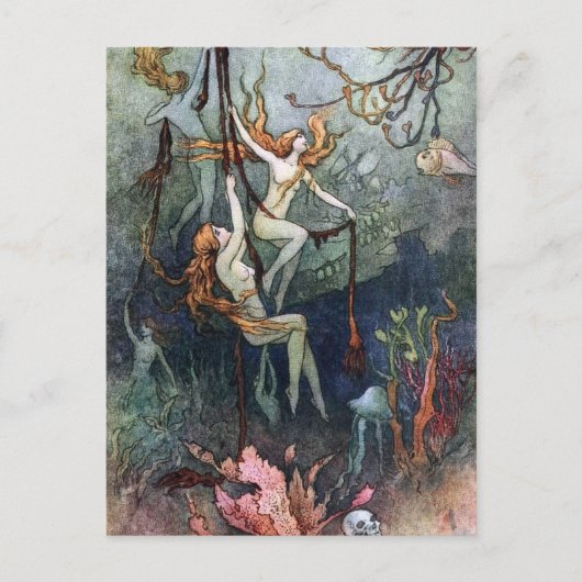 ヴィンテージ森Nymphsはがき ポストカード (正面)