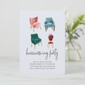 ヴィンテージ椅子|引っ越し祝いパーティーパーティの招待状 招待状 (スタンド正面)
