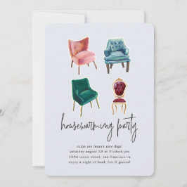 ヴィンテージ椅子|引っ越し祝いパーティーパーティの招待状 招待状