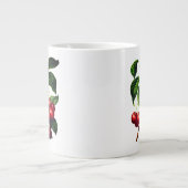 ヴィンテージ植物さくらんぼプリント ジャンボコーヒーマグカップ (正面)