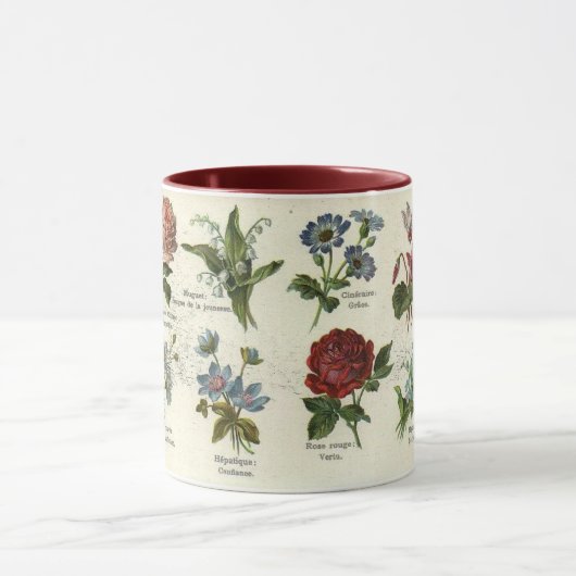 ヴィンテージ植物のカードマグ マグカップ (中央)