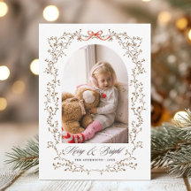 ヴィンテージ植物の弓 Merry & Bright 写真
