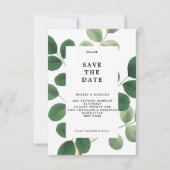 ヴィンテージ植物の「Save the Date」カード 招待状 (裏面)