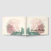 ヴィンテージ植物アジサイ70th誕生日パーティーGB ゲストブック (全面)