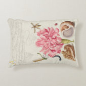 ヴィンテージ植物イラストレーション アクセントクッション (正面)