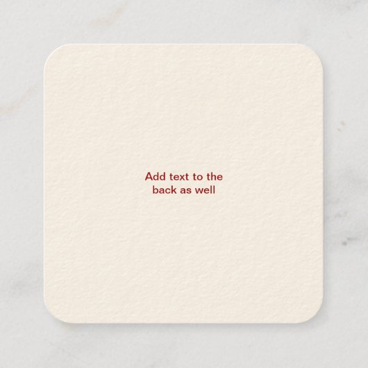 ヴィンテージ植物イラストレーション スクエア名刺 (裏面)