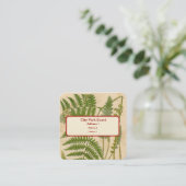 ヴィンテージ植物イラストレーション スクエア名刺 (スタンド正面)